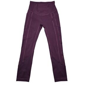 Lululemon‎ Pants Womens 4 Purple High Rise Pocket Leggings Athleisure Yoga Gym